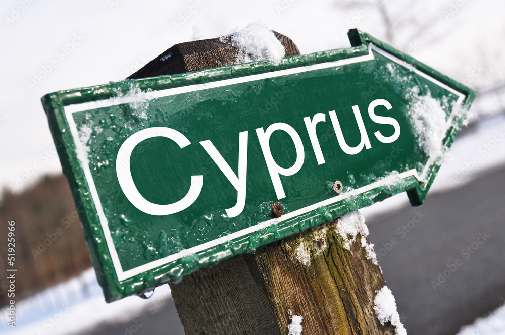 Obraz premium Cyprus road sign
