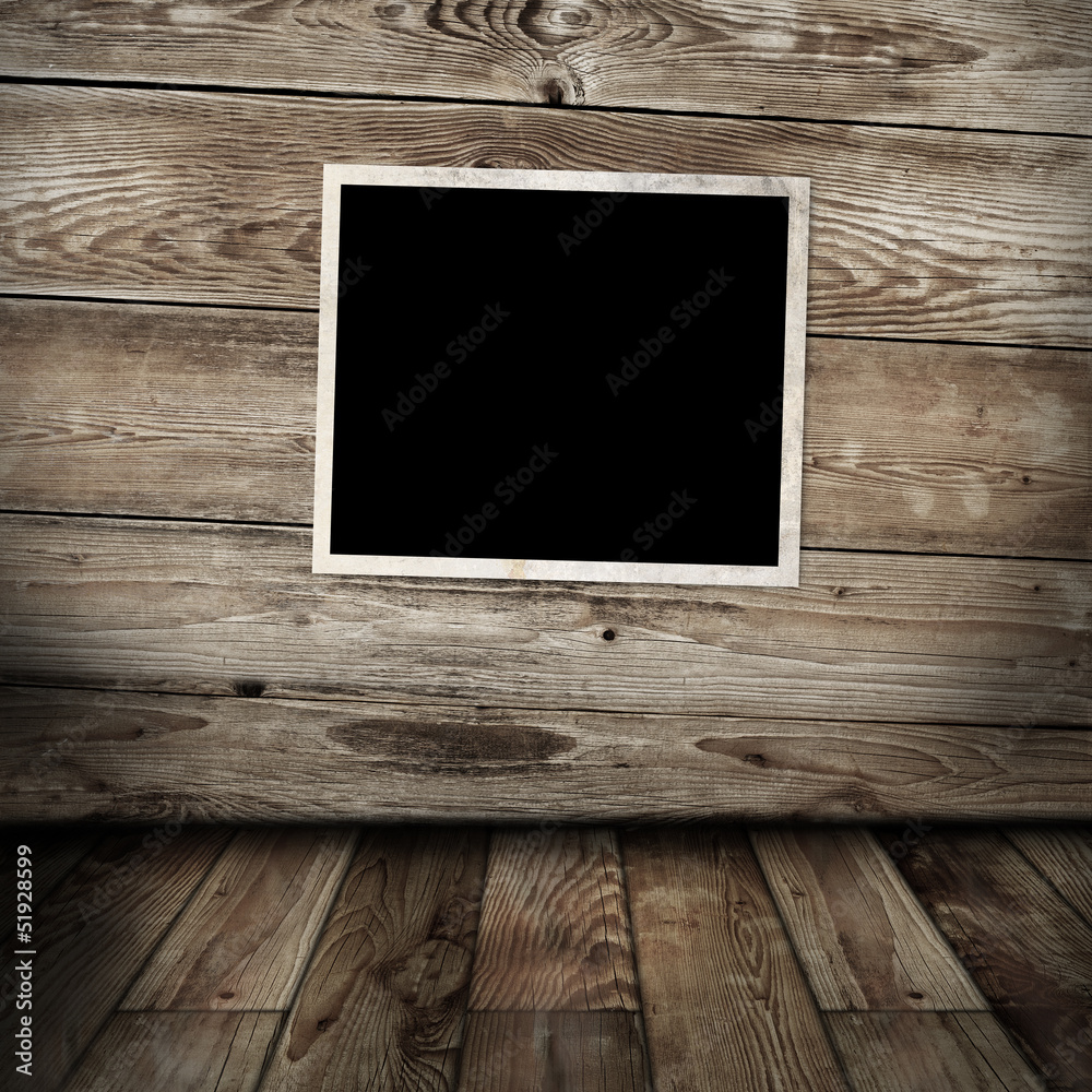 Fototapeta premium empty frame in vintage room