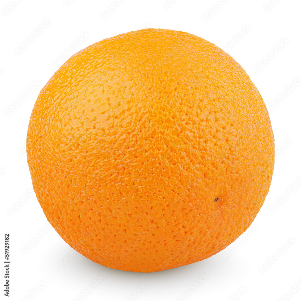 Ripe orange fruit isolated on white with clipping path Ripe orange fruit isolated on white with clipping path
