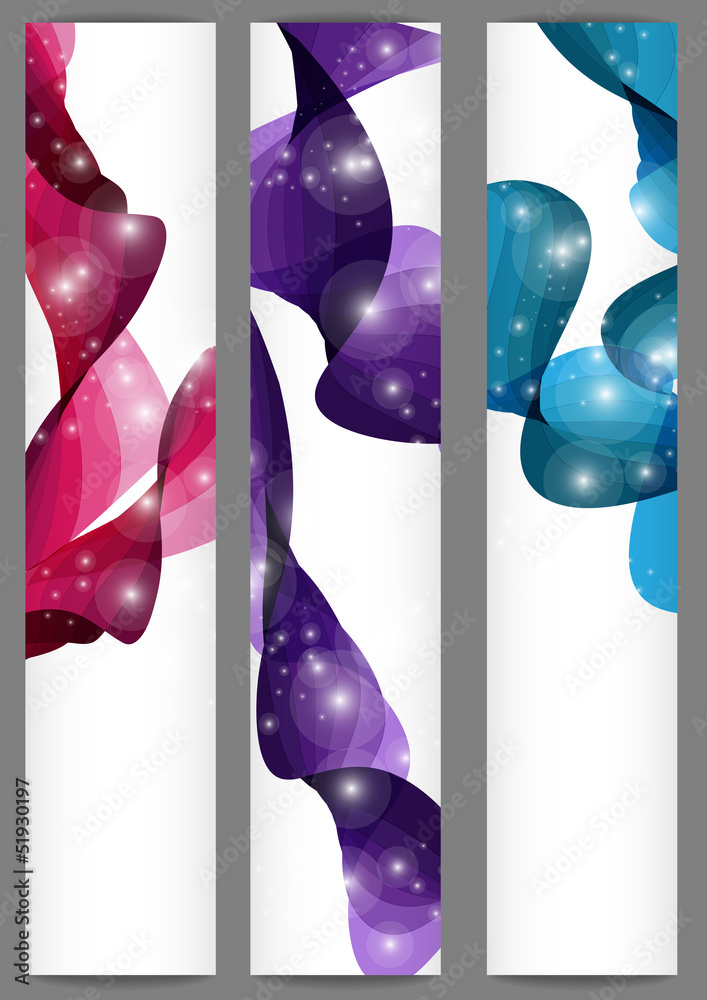 Fototapeta premium Set of three banners.