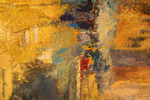 Painting of Abstract Colorful Background