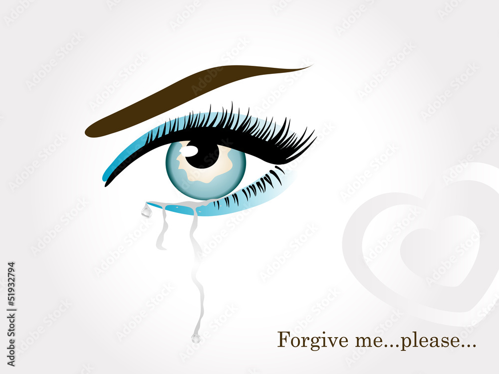 Blue crying eye Blue crying eye