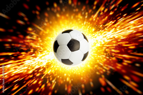 Soccer ball in fire