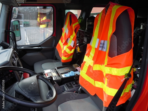 Habitacle camion pompiers
