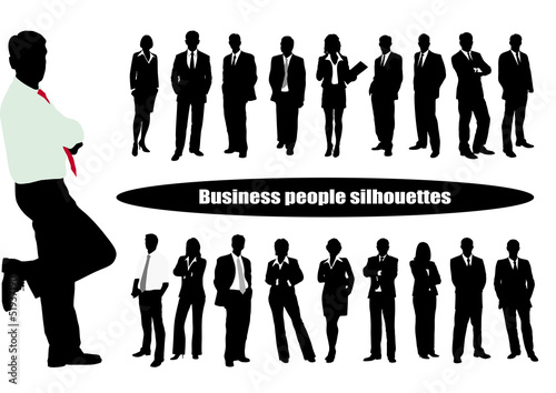 silhouette businessman