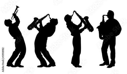 silhouette of jazz musician