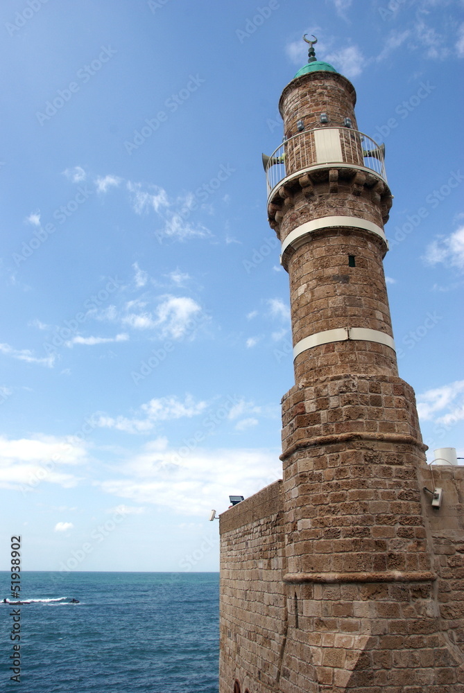 Minaret de la mosquée Al-Bahr à Jaffa