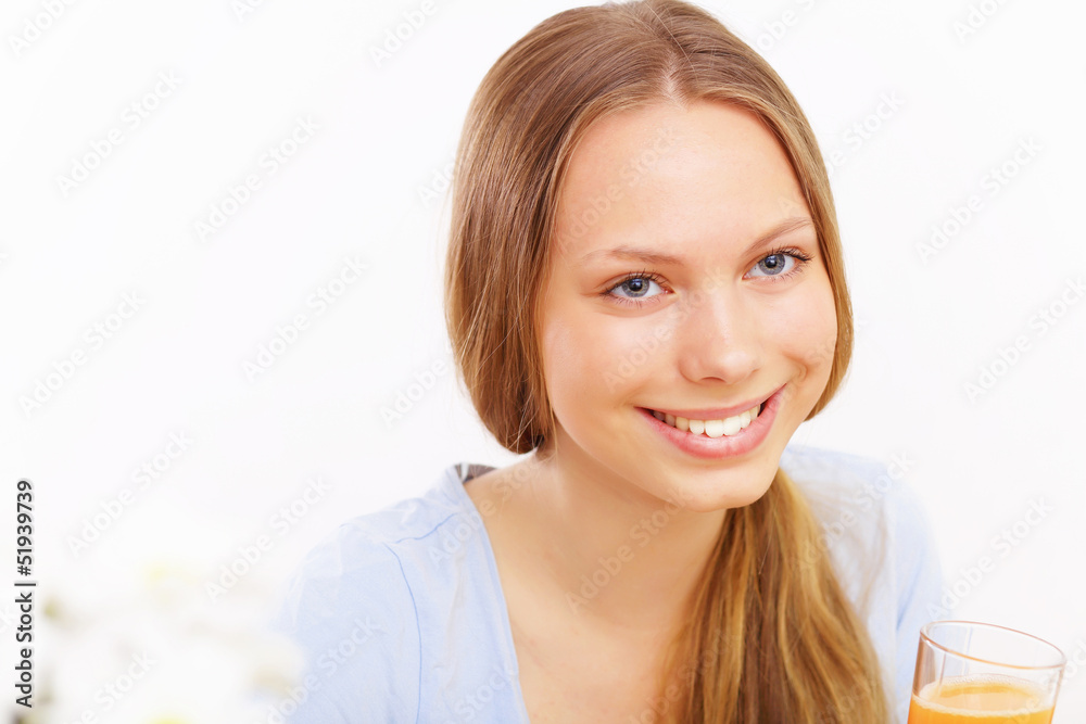 Beautiful young woman drinking tea Beautiful young woman drinking tea
