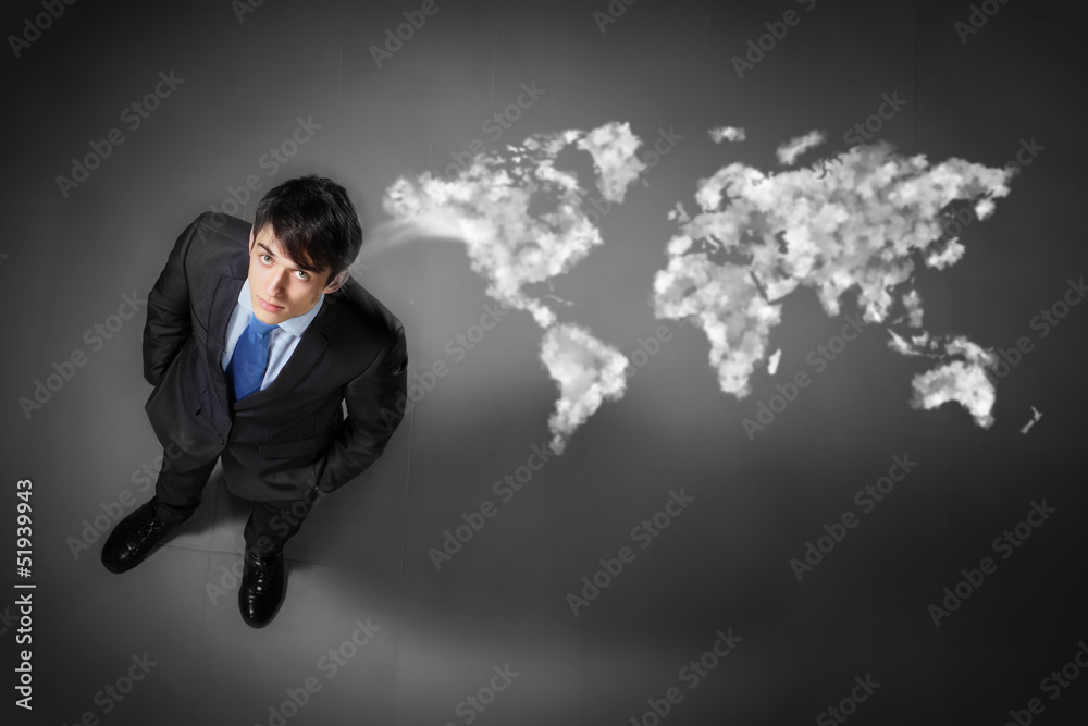 Image of businessman top view Image of businessman top view