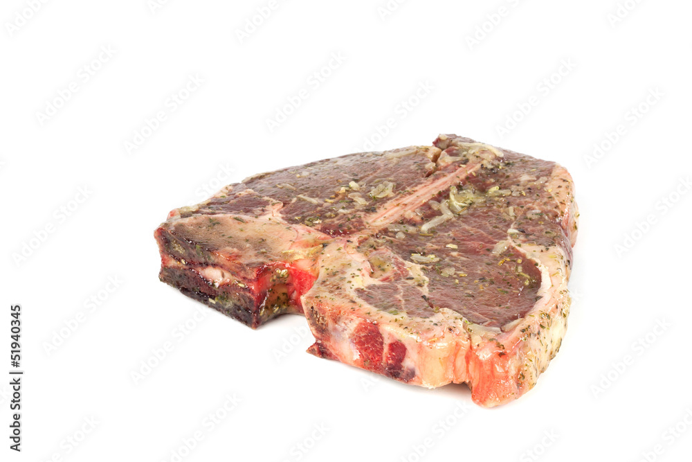 t-bone steak mariniert