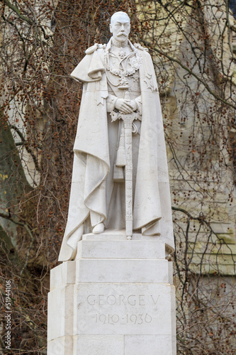 King George V Statue, Old Palace Yard, Westminster, London, UK photo