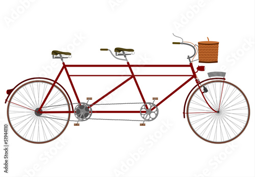 Vintage tandem bicycle.