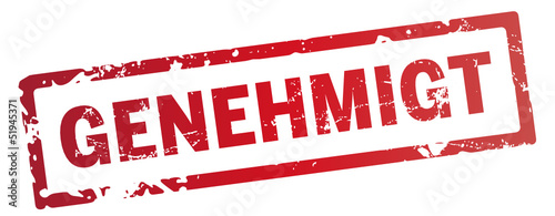 Stempel rot genehmigt