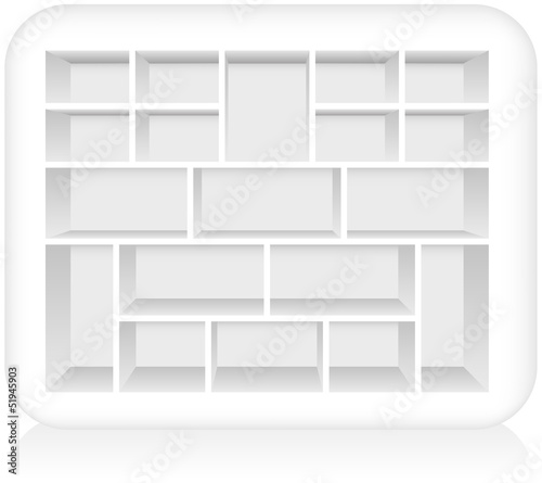 White Type Case - Shadowbox ( Weißer Setzkasten )