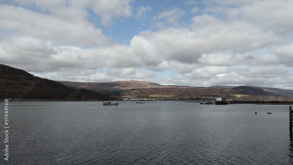 Boat on Loch Linnhe Fort William Scotland Boat on Loch Linnhe Fort William Scotland