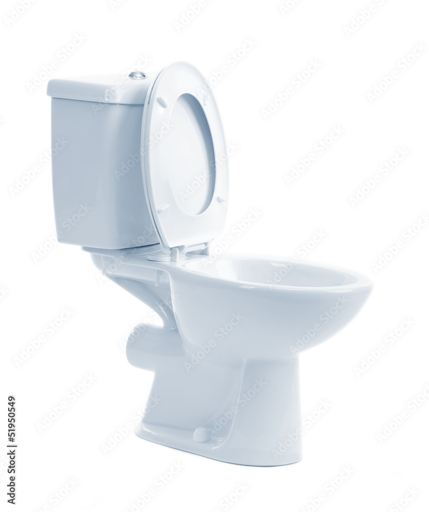 White toilet bowl, isolated on white White toilet bowl, isolated on white