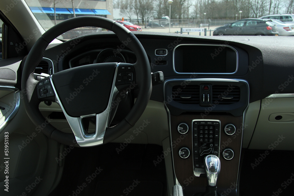 Modern car interior Modern car interior