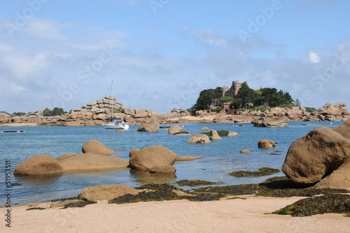 Bretagne, pink granite coast in Tregastel photo