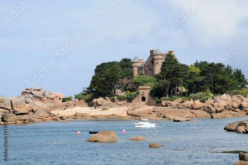 Bretagne, pink granite coast in Tregastel photo