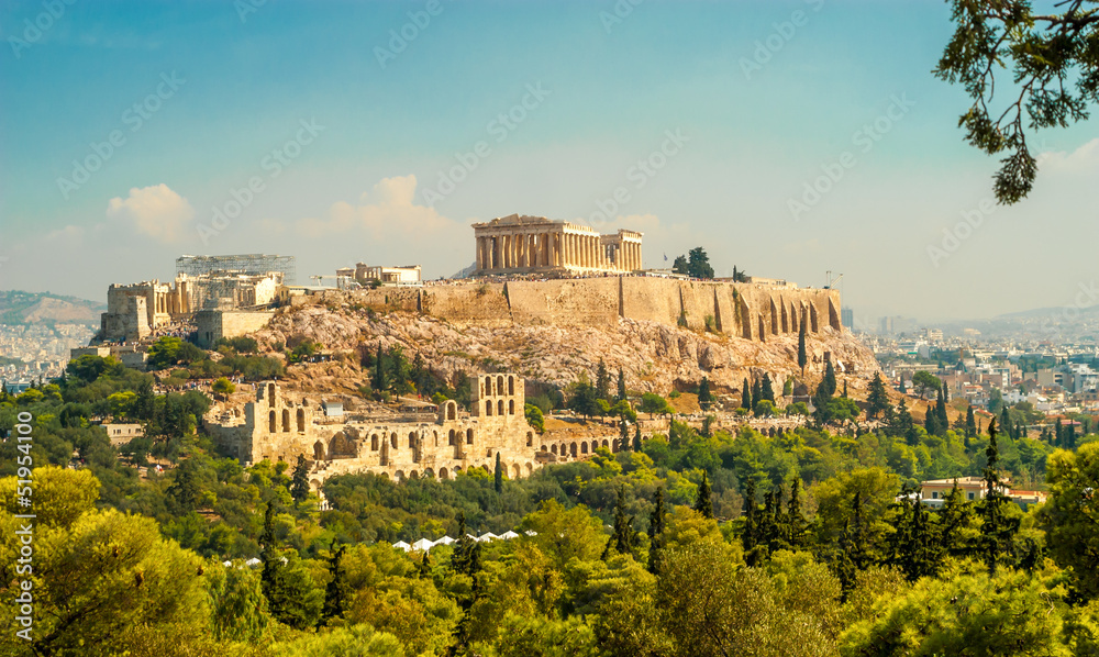 Naklejka premium Akropol w Atenach