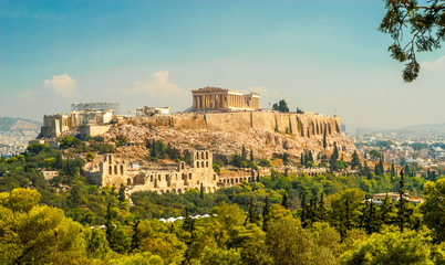 Papier peint photo Athènes Acropole d'Athènes au sommet  © milosk50