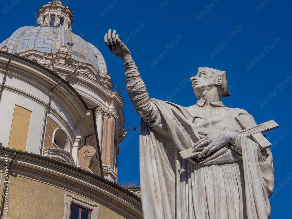 Obraz premium Roma, statua di San Carlo