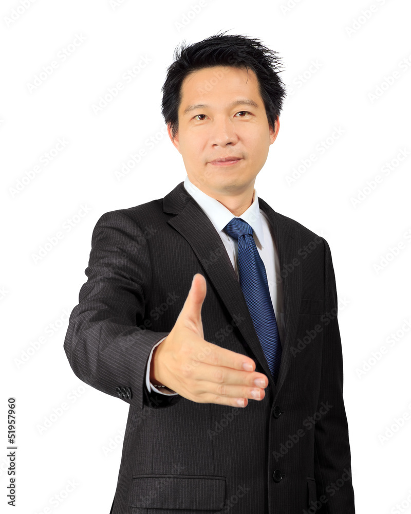 Isolated asian business man over white Isolated asian business man over white