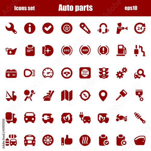 icons autoparts red