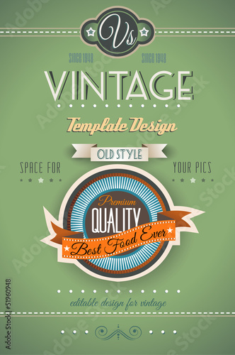 Vintage retro page template for a variety of purposes: