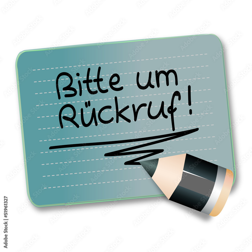 Bitte um Rückruf Adobe Stock