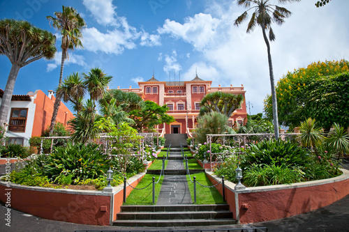 Tropical gardens in La Orotava town, Tenerife, Canary ,Spain photo