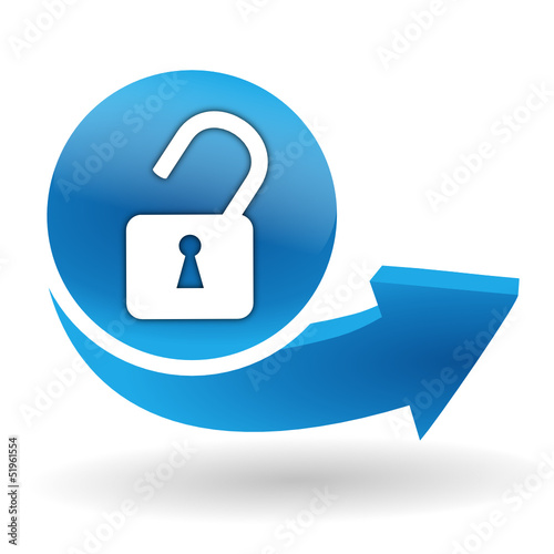 déverrouiller sur bouton web bleu