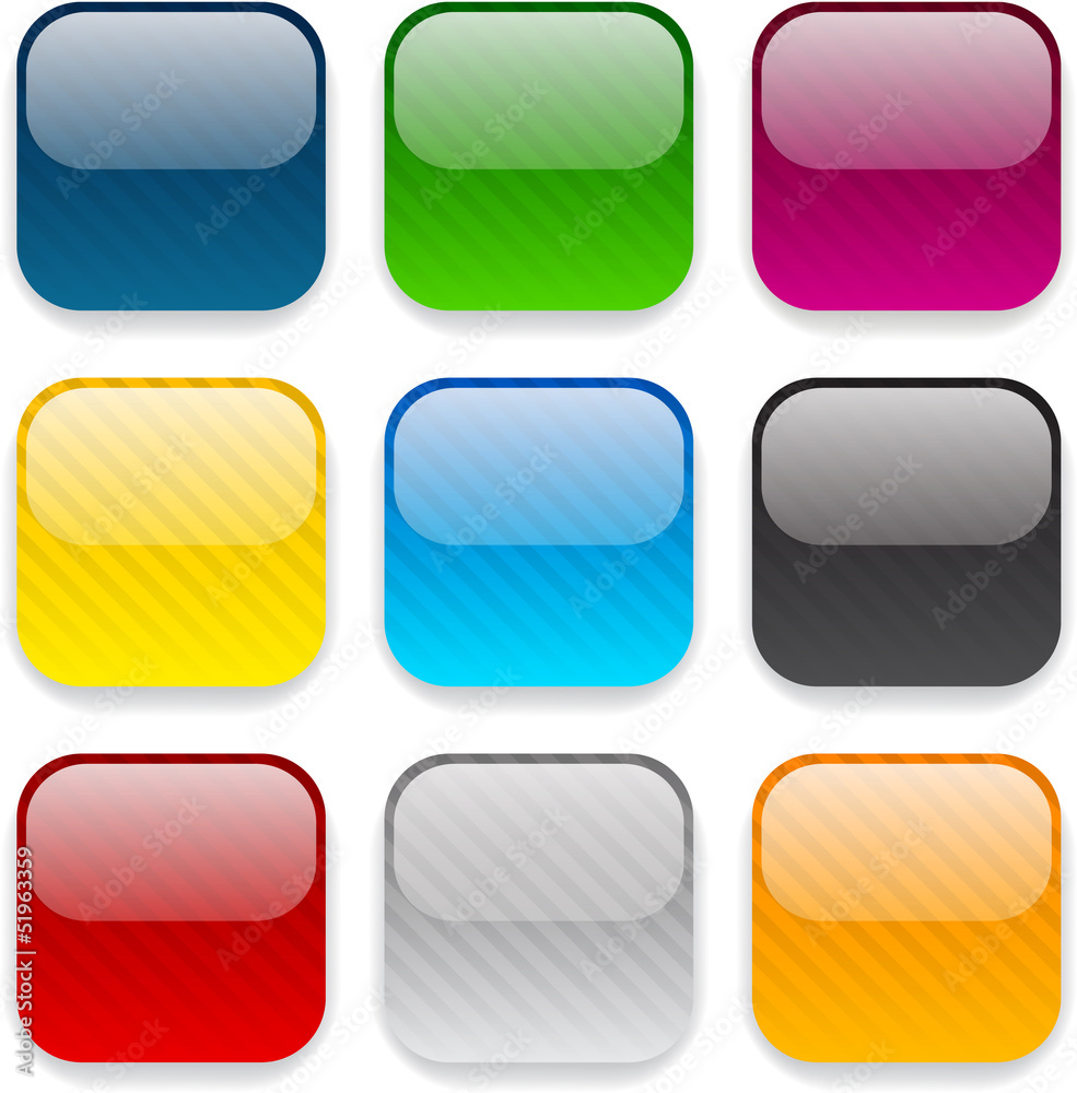 Square color icons. Square color icons.