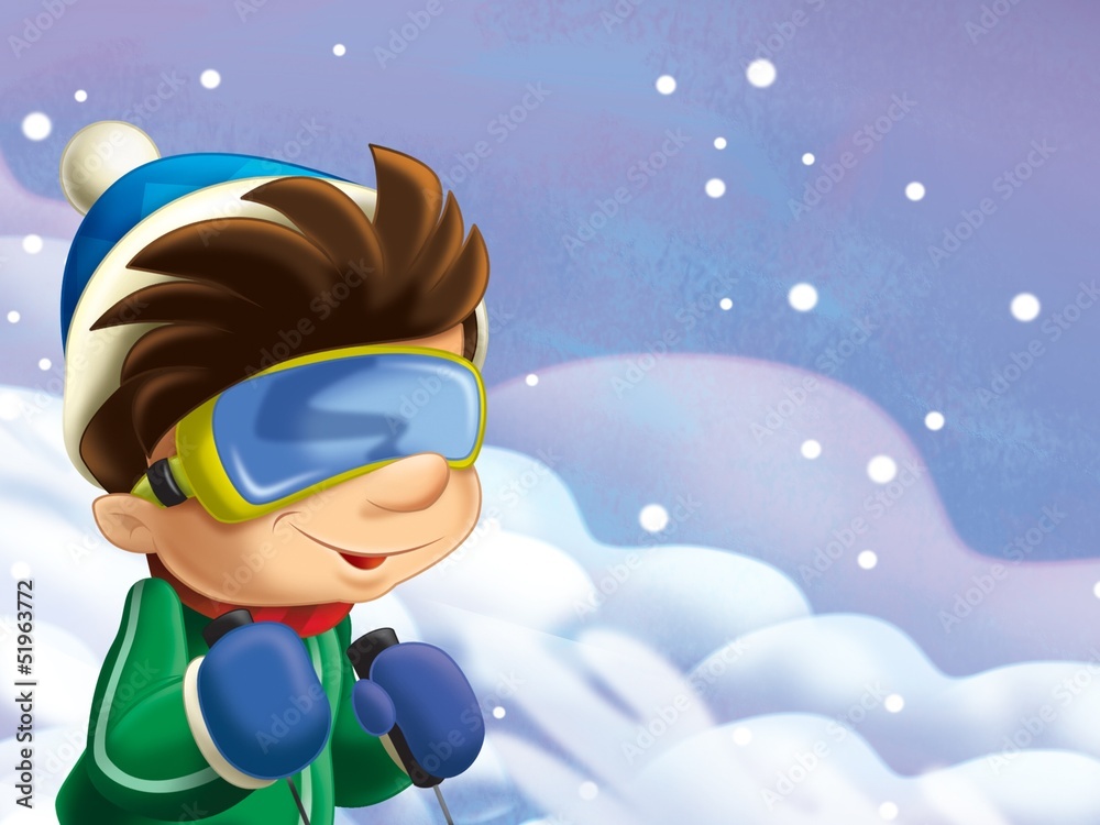 The kid on the skis The kid on the skis
