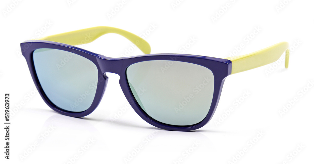 colorful sunglasses isolated on white