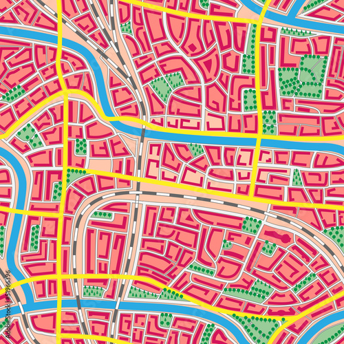 Seamless map unknown city.