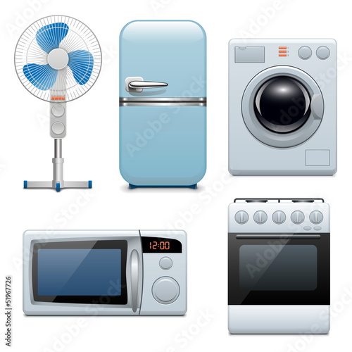 Vector household appliances icons