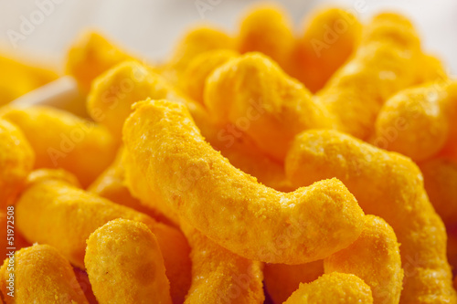 Unhealthy Orange Puffy Cheese Crisps