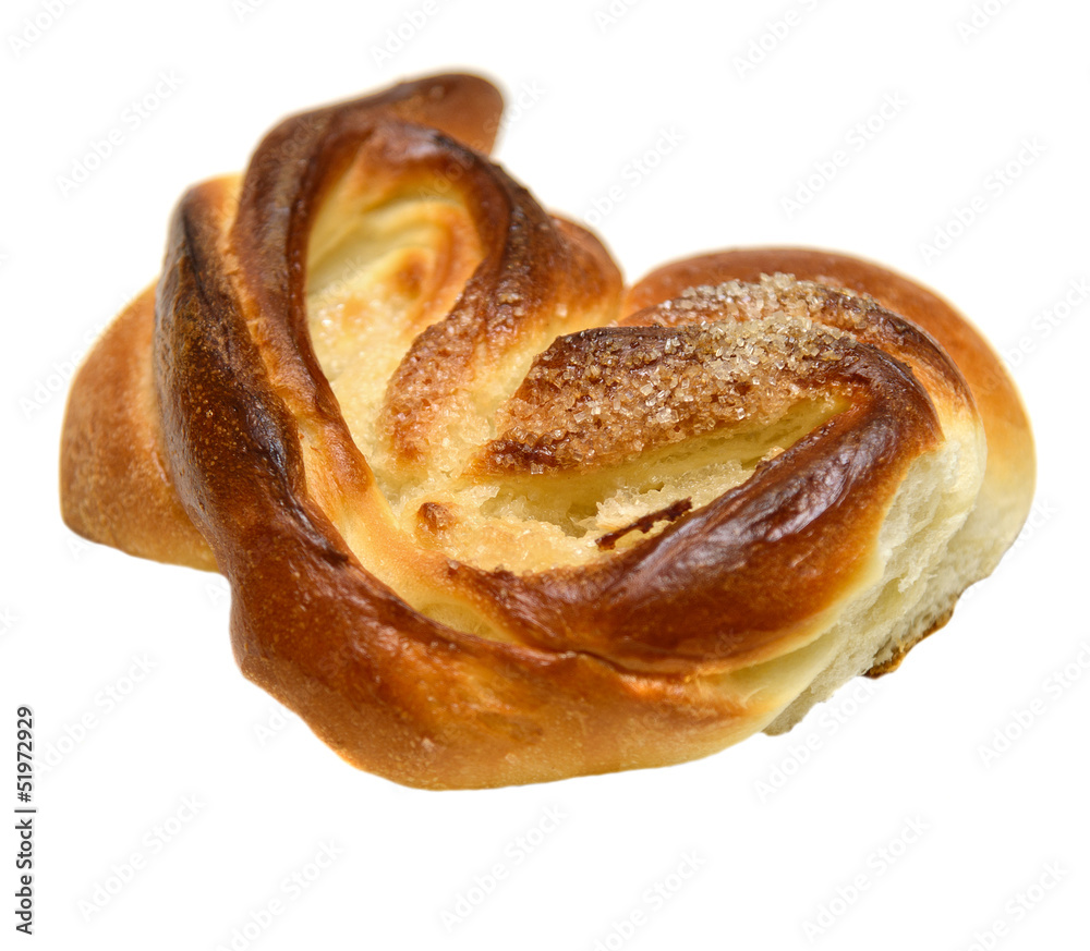 bun sprinkled with bun sprinkled with