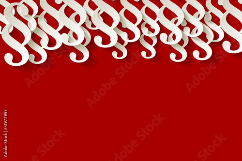 Paragraf Papier Hintergrund oben rot