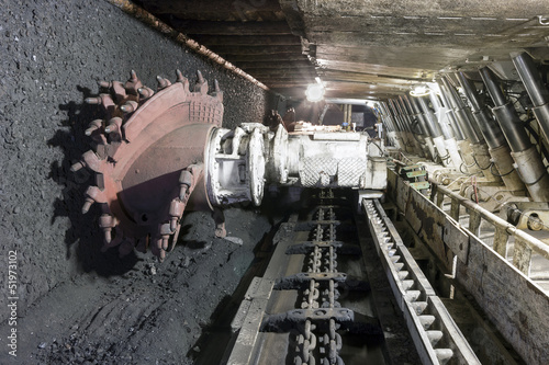 Fotografie, Obraz Coal extraction: Coal mine excavator