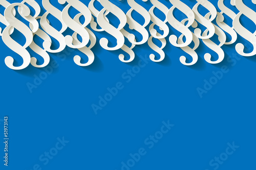 Paragraf Papier Hintergrund oben blau