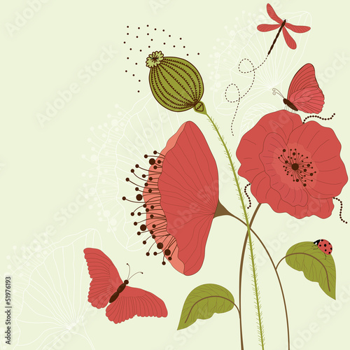 Fototapeta Naklejka Na Ścianę i Meble -  Floral background