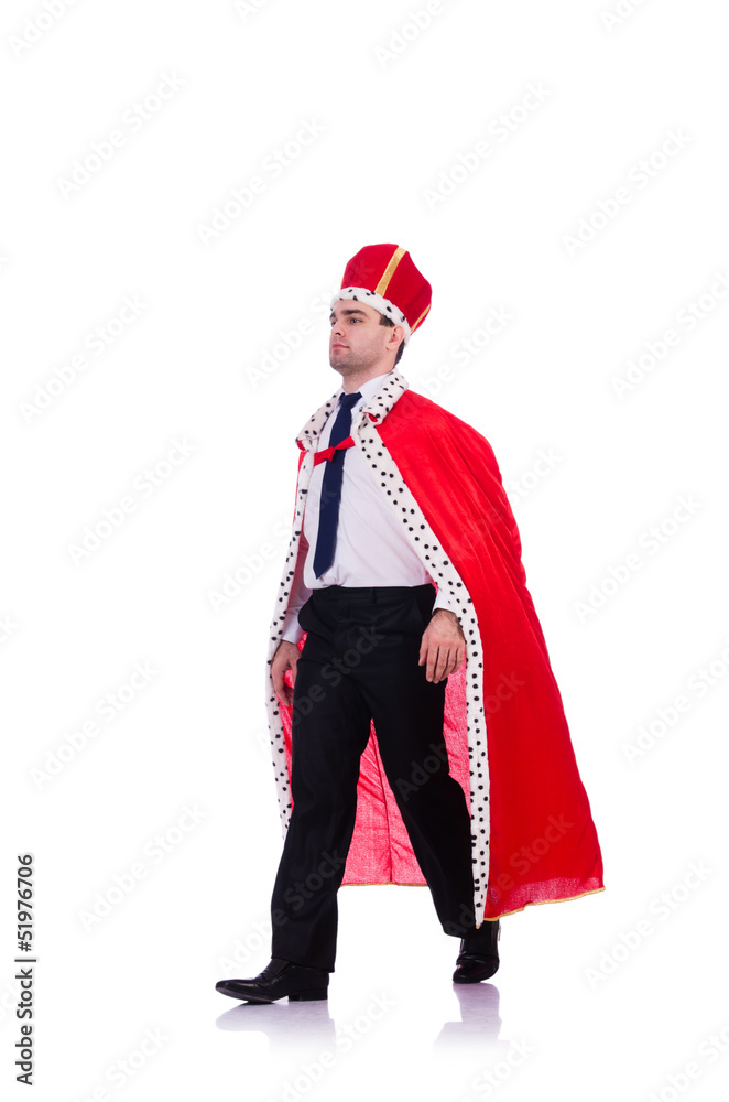 King businessman isolated on white King businessman isolated on white