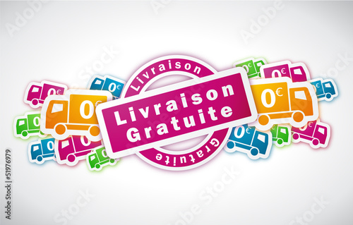 Livraison gratuite - Illustration vectorielle