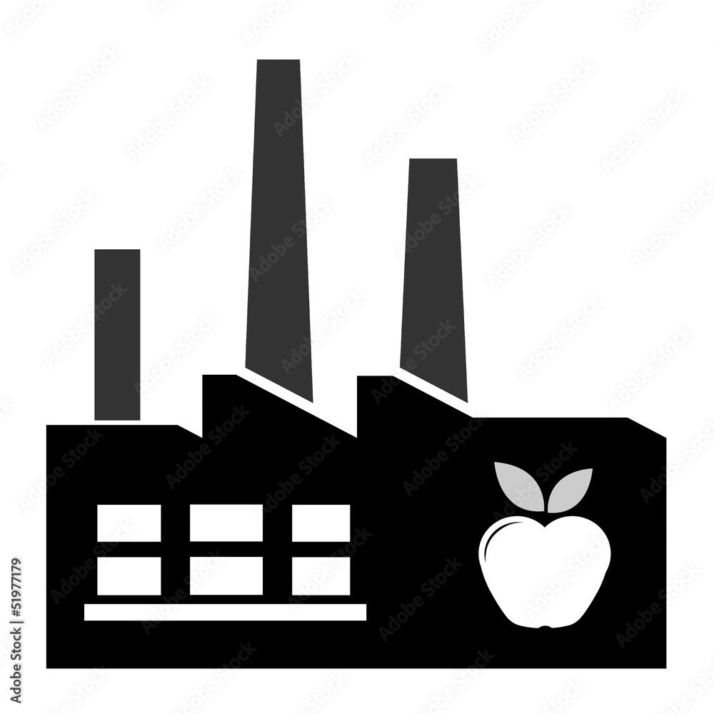 Pomme dans une usine Pomme dans une usine