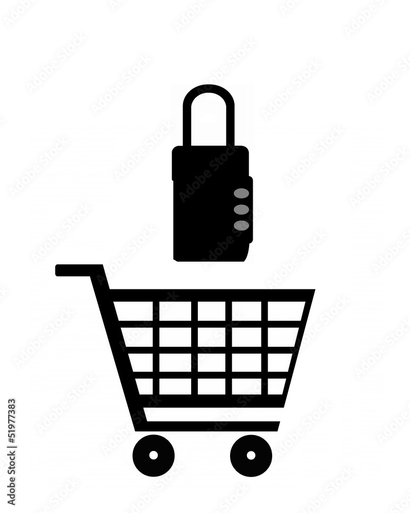 Cadenas dans un caddie Cadenas dans un caddie