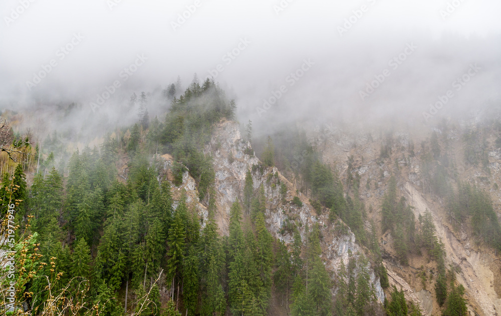 Bavarian alps in a fog - Germany