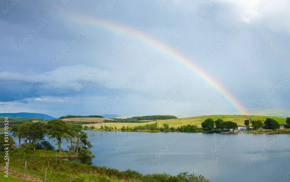 rainbow over lake rainbow over lake