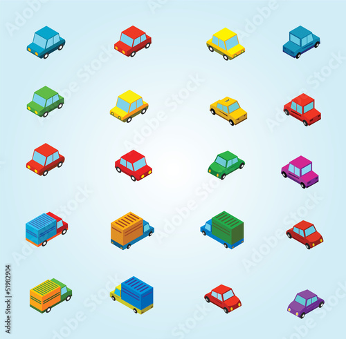 isometric cars